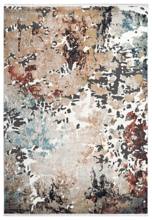 Azure Contemporary Warm Distressed Rug