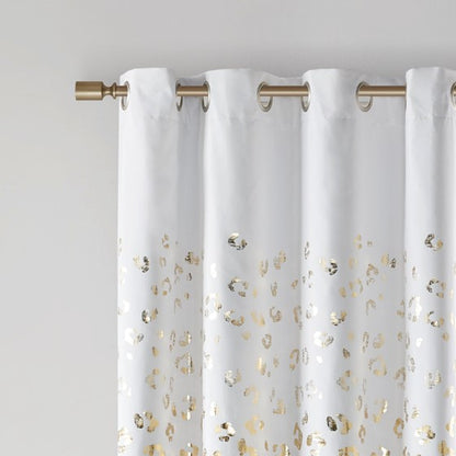 Lillie Grommet Top Metallic Animal Printed Total Blackout Curtain