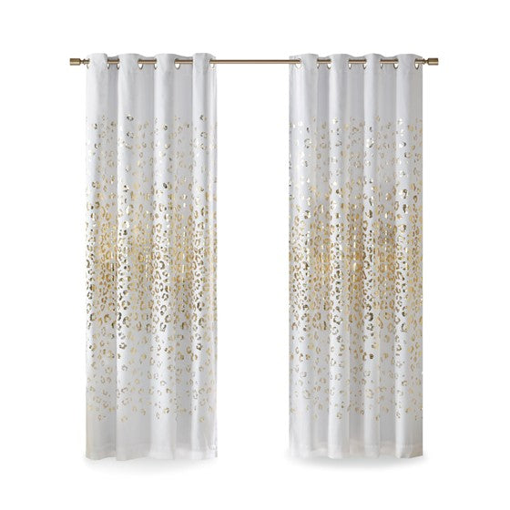 Lillie Grommet Top Metallic Animal Printed Total Blackout Curtain