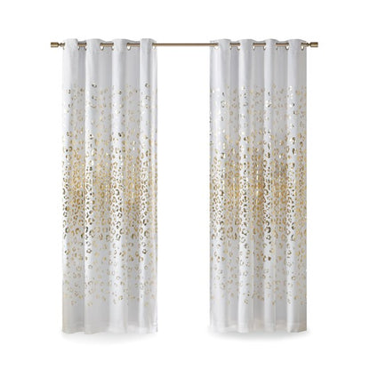 Lillie Grommet Top Metallic Animal Printed Total Blackout Curtain
