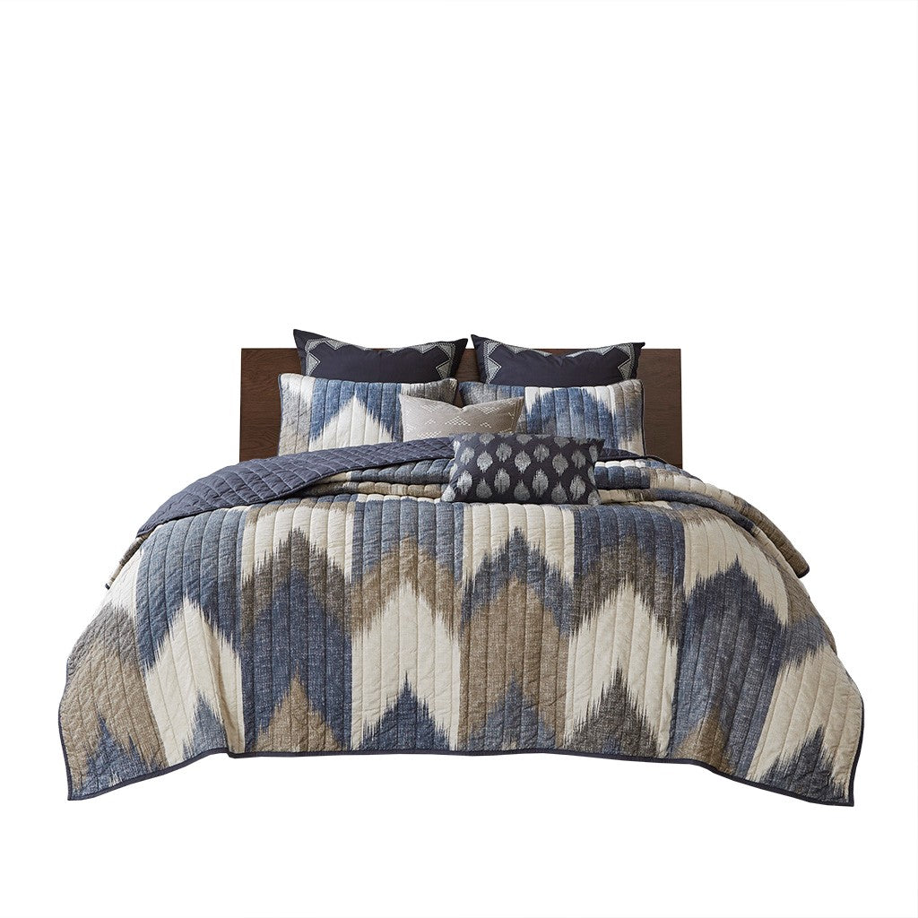 Alpine 3 Piece Printed Cotton Quilt Set