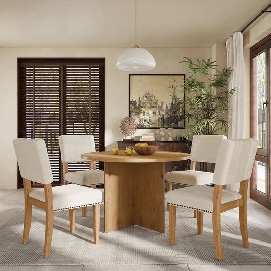 Modern 5-Piece Round Dinette Table Set