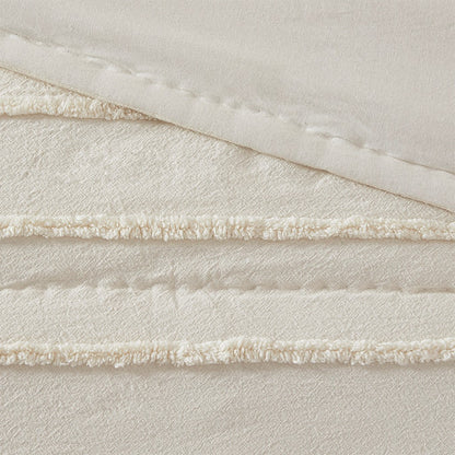 Mercer 3 Piece Cotton Quilt Set with Chenille Trims