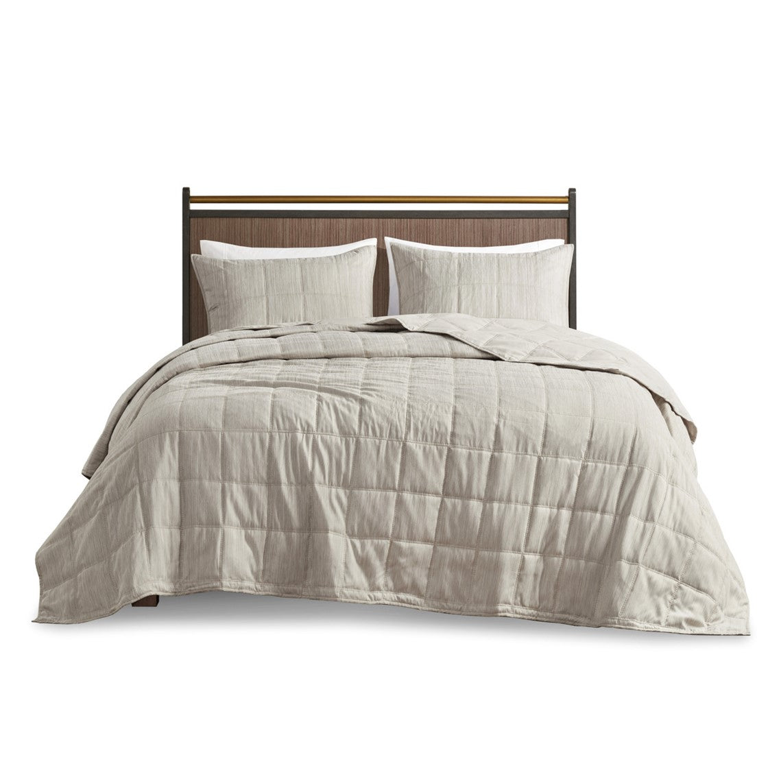 Guthrie 3 Piece Striated Cationic Dyed Oversized Quilt Set