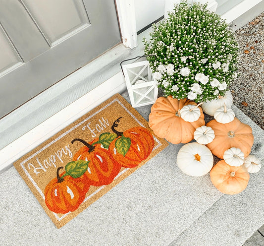 Happy Fall Doormat, 18" X 30"