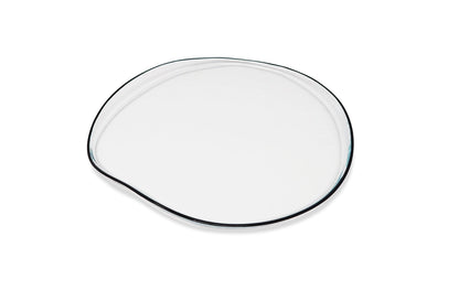 Set of 4 Organic Shaped Plates with Black Wall