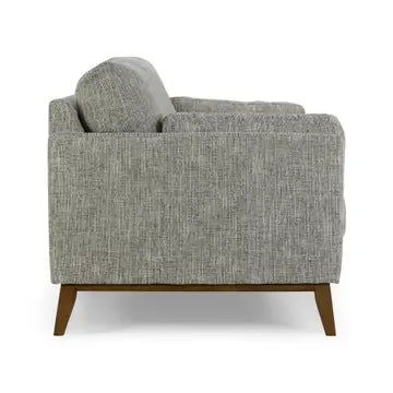 Black & Ivory Chenille Tweed Sofa