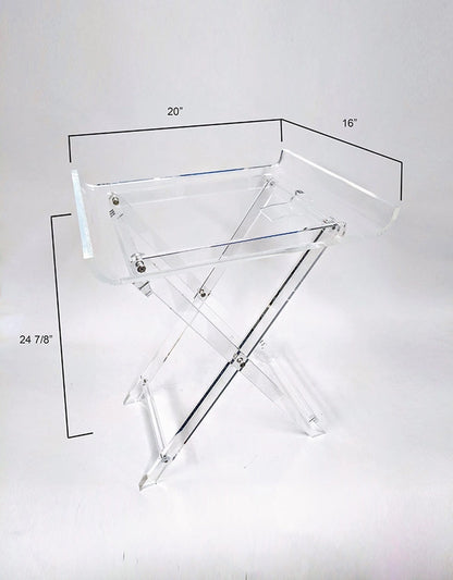 Classic Stylish Acrylic Foldable Tray Side Table