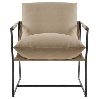 Miles Modern Metal Framed Sling Upholstered Accent Chair