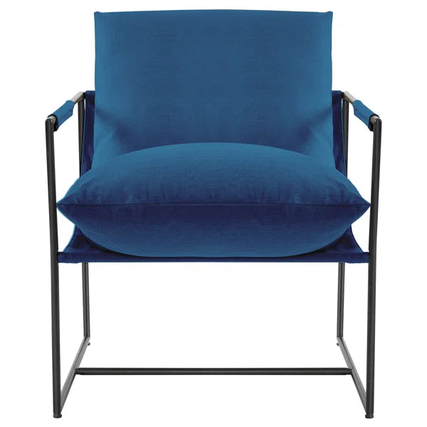 Miles Modern Metal Framed Sling Upholstered Accent Chair