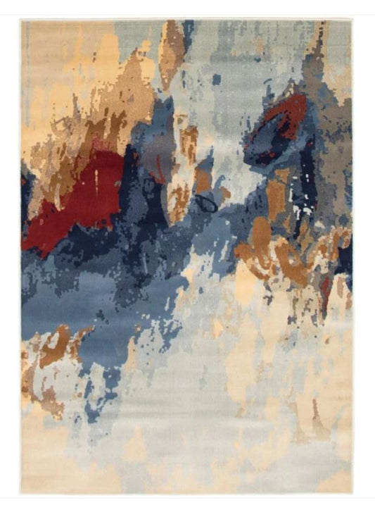 Saturn Dark Blue/Light Blue Area Rug