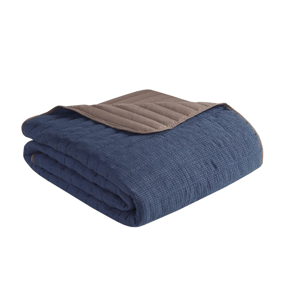 Franklin 3 Piece Crinkled Microfiber Quilt Set