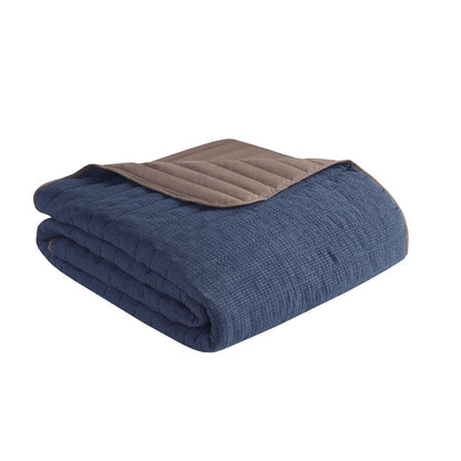 Franklin 3 Piece Crinkled Microfiber Quilt Set