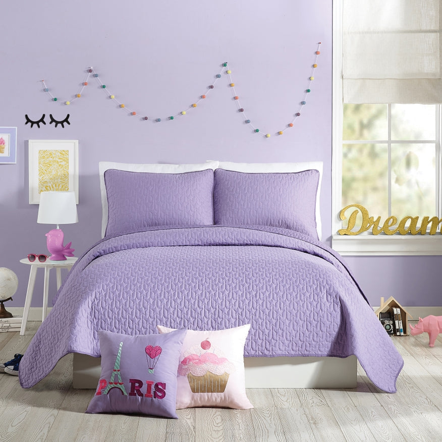 Coty Purple Quilt Set (2pc/3pc) By Urban Playground