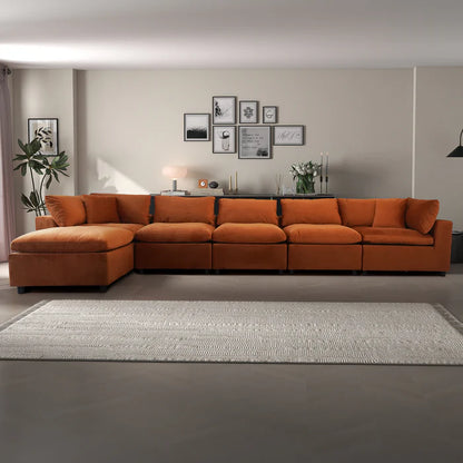 Burnt Orange modular sectional