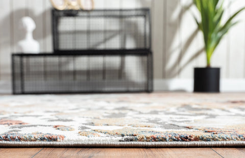 Azure Contemporary Warm Distressed Rug