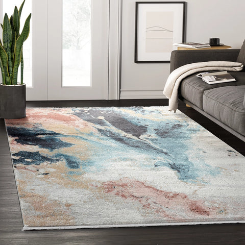 Contemporary Watercolor Area Rug