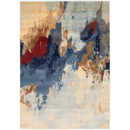 Saturn Dark Blue/Light Blue Area Rug