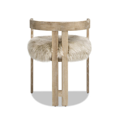 Millwick 21" Low Back Genuine Fur Dining Chair