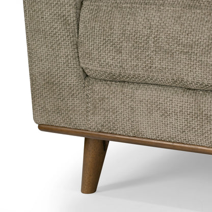 Bishop Brown Twill Fabric Sofa