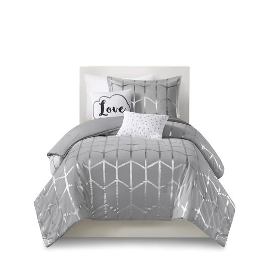 Raina Metallic Printed Comforter Set