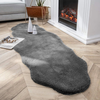 Faux Rabbit Fur Fuzzy Soft Fluffy Plush Cozy Shaggy Area Rug