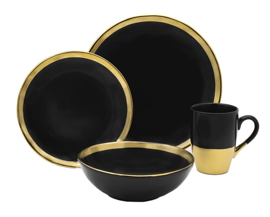 Golden Onyx 4 Piece Dinner Set