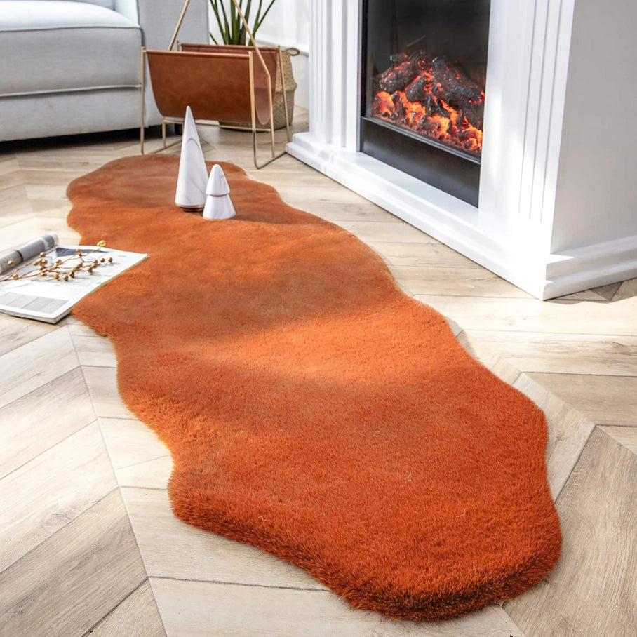 Faux Rabbit Fur Fuzzy Soft Fluffy Plush Cozy Shaggy Area Rug