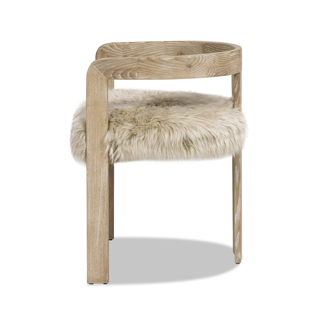 Millwick 21" Low Back Genuine Fur Dining Chair