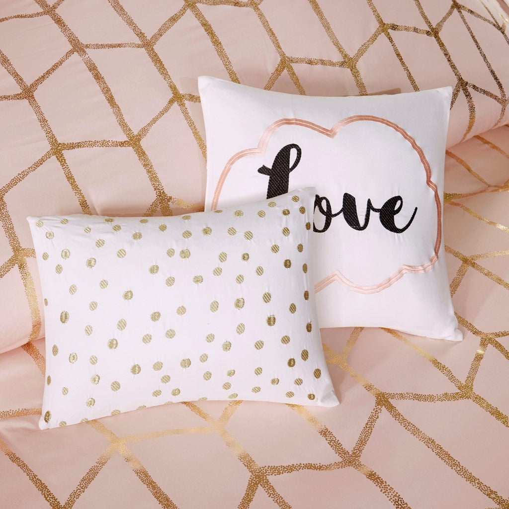 Raina Metallic Printed Comforter Set