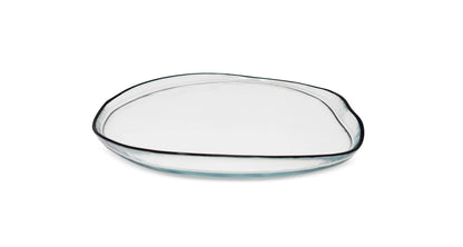 Set of 4 Organic Shaped Plates with Black Wall