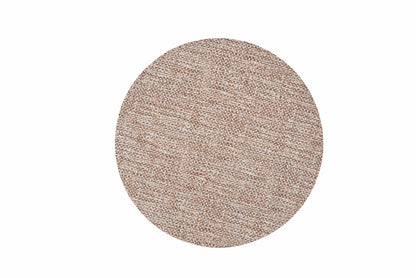 Set of 6 Fabric & Copper Round Luxe Placemats Vinyl