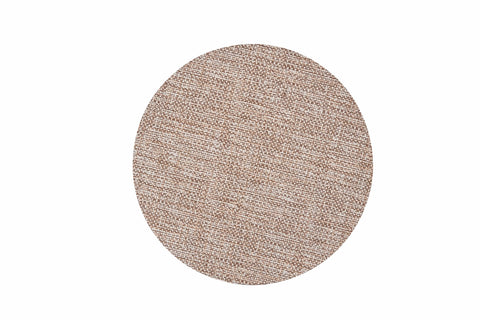 Set of 6 Fabric & Copper Round Luxe Placemats Vinyl