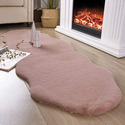 Faux Rabbit Fur Fuzzy Soft Fluffy Plush Cozy Shaggy Area Rug