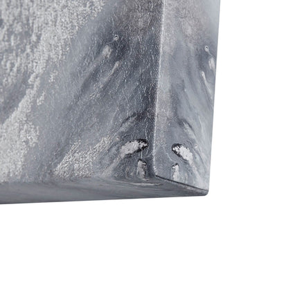 Bliss Abstract Gel Coat Canvas with Silver Foil Embellishment