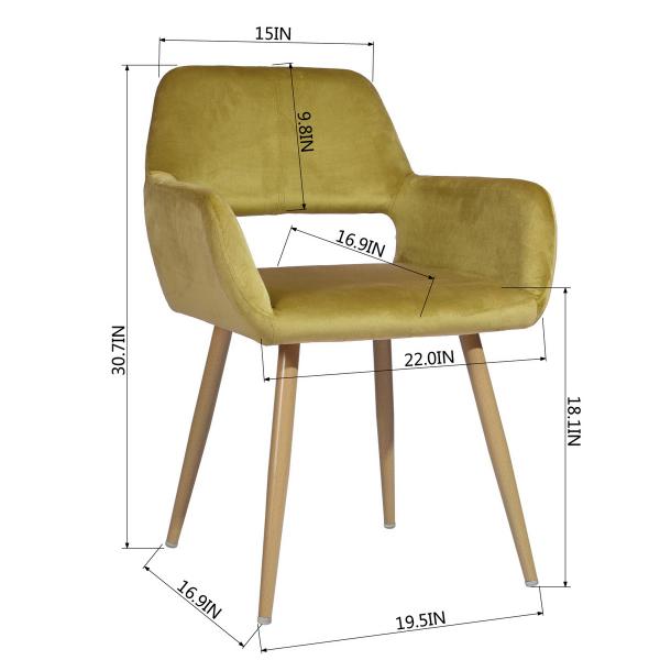 Dining Chair Yellow/Beige