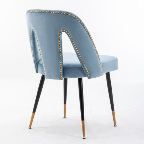Contemporary Velvet Upholstered Dining Chair Set of 2