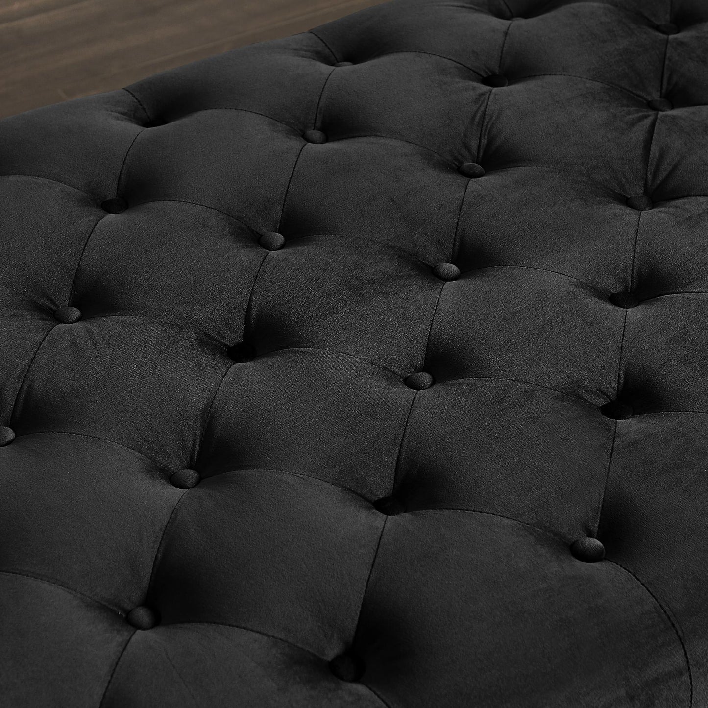 The Mozelle 82.3" Rectangular Large Chaise Lounge Black