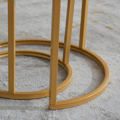 Modern Nesting coffee tables - Golden Frames