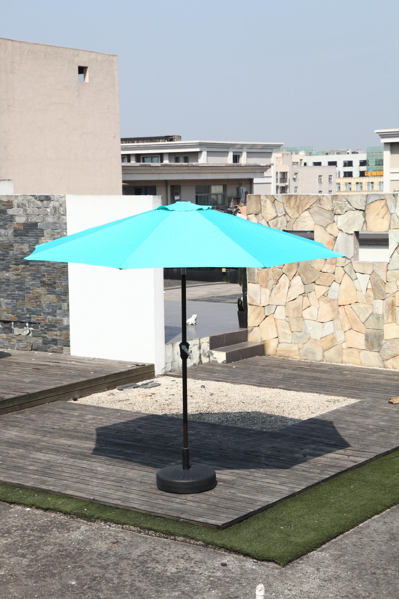 Patio Outdoor Market Umbrella with Aluminum Auto Tilt and Crank Without Base