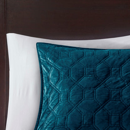 Harper Faux Velvet Reversible 3 Piece Coverlet Set