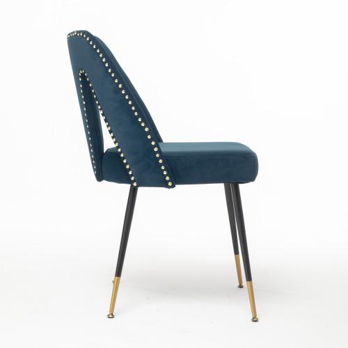Contemporary Velvet Upholstered Dining Chair Set of 2