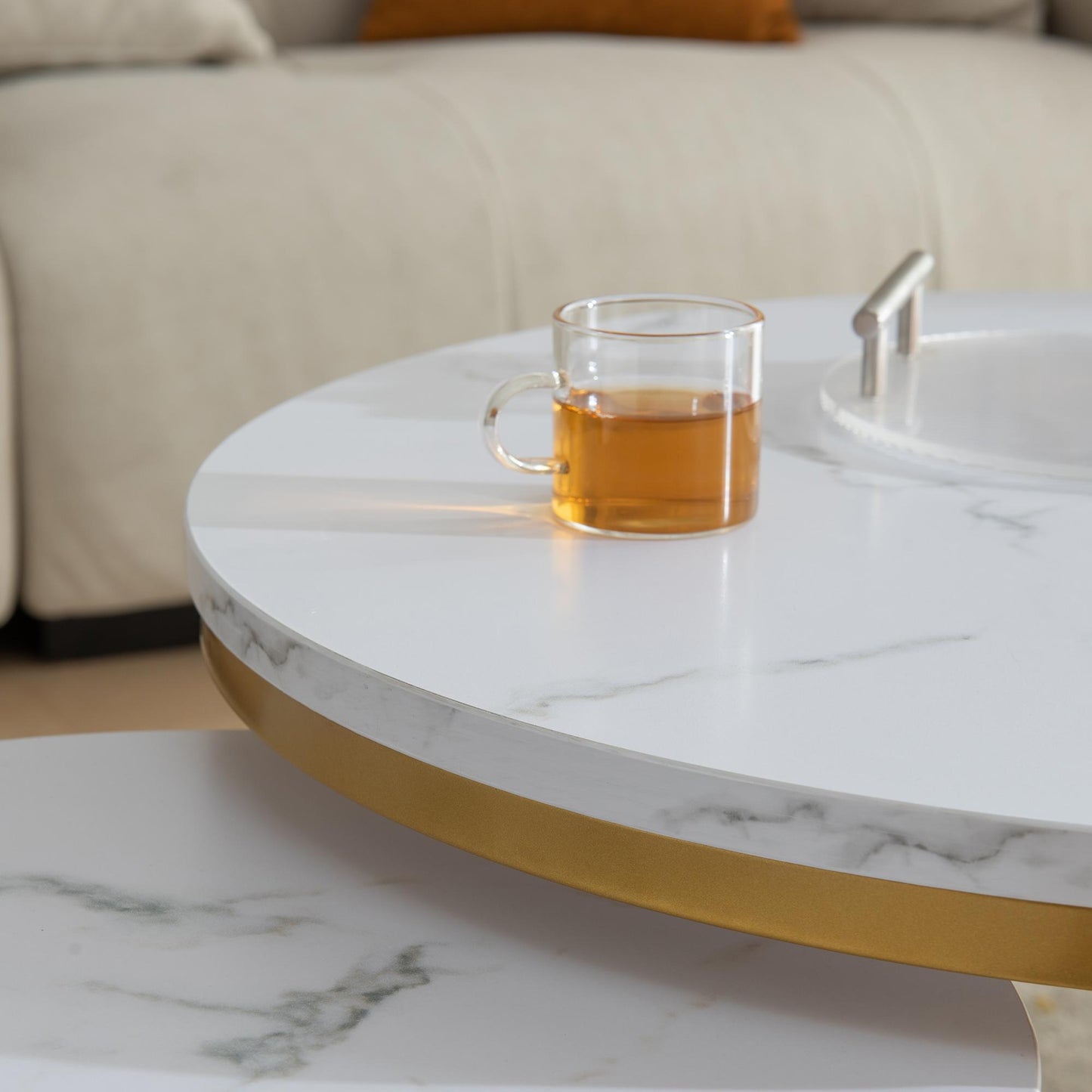 Modern Nesting coffee tables - Golden Frames