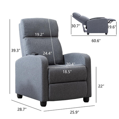 Electric Recliner for the Elderly with Massage Therapy and Heat, Simple Pushback, Power Chair& Small Sofa Suitable for Living Room & Bed Room