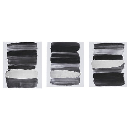 Traveling Road Abstract Printed Canvas with Metallic Foil 3 Piece Set