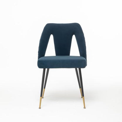 Contemporary Velvet Upholstered Dining Chair Set of 2