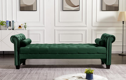 The Mozelle 82.3" Rectangular Large Chaise Lounge Green