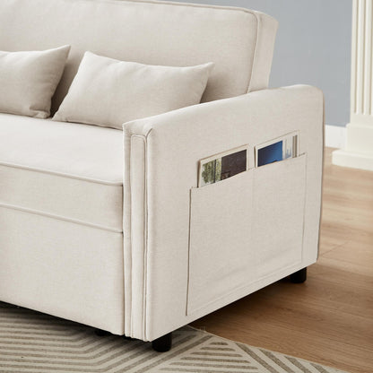 Modern Linen Sleeper Sofa