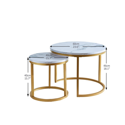 Modern Nesting coffee tables - Golden Frames