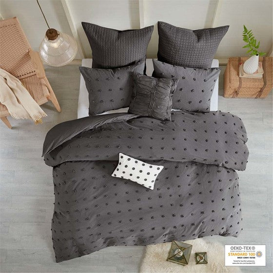 Brooklyn Cotton Jacquard Duvet Cover Set